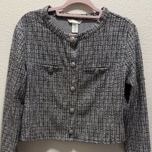 H&M Monochrome Tweed Blazer